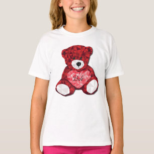 Adorable Customisable Red Bear Valentine's Day T-Shirt