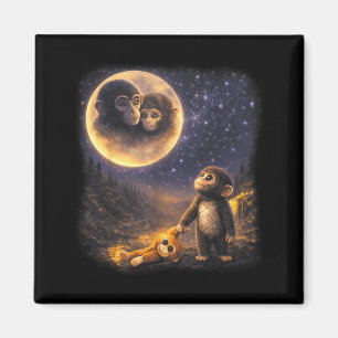 Adorable Cute Baby Monkey Named Punch Plush Magnet