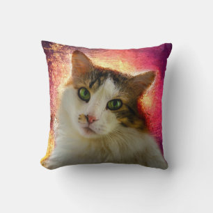Adorable Cute Calico Cat Cushion