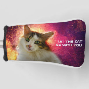 Adorable Cute Calico Cat Golf Head Cover