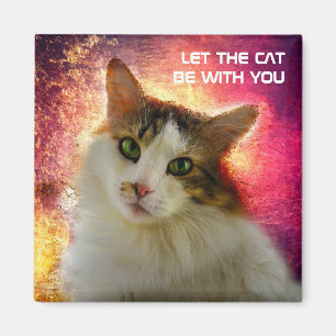 Adorable Cute Calico Cat Magnet