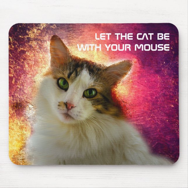 Adorable Cute Calico Cat Mouse Pad (Front)