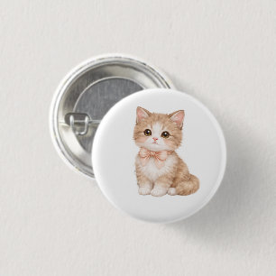 Adorable Cute Cat Design – Cat Lovers’ Gifts 3 Cm Round Badge