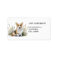 Adorable Cute Corgi with Flowes