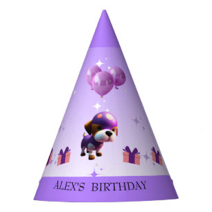 Adorable Cute Dog Children’s Birthday   Party Hat