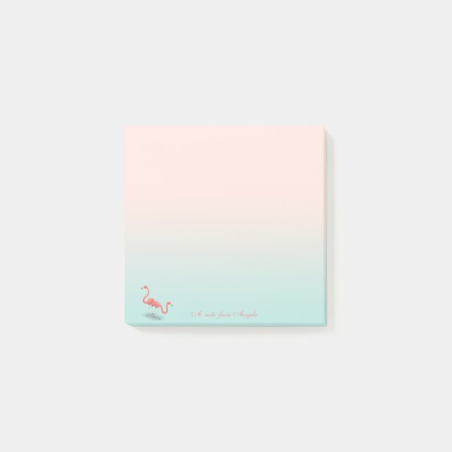 Adorable Cute  Flamingos Post-it Notes (Front)