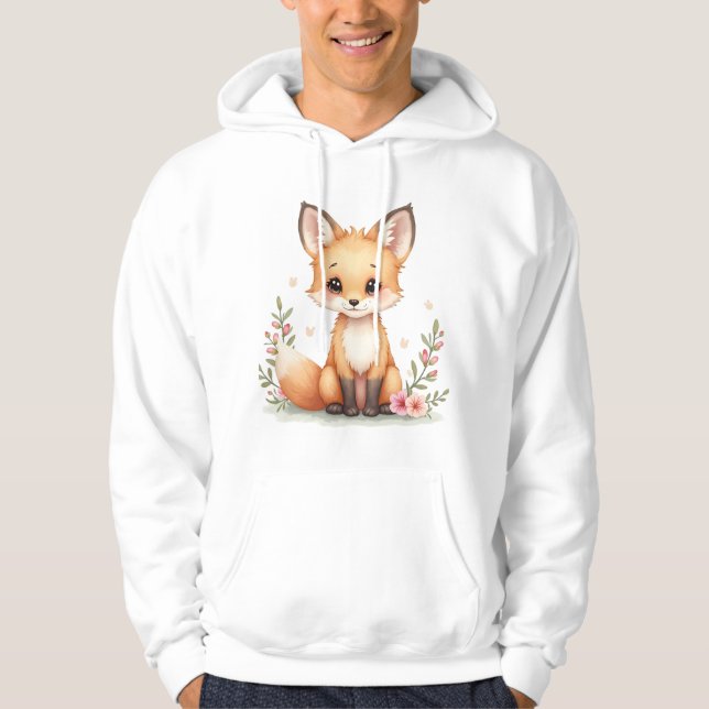Adorable Cute Fox Hoodie for Animal Lovers (Front)