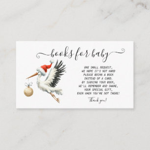 Adorable Cute Holiday Stork Zig Zag Enclosure Card