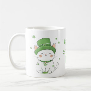 Adorable Cute Kawaii Cat St. Patrick’s Day Mug