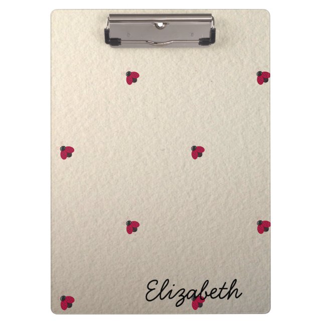 Adorable Cute ,Ladybugs,Luminous-Personalised Clipboard (Front)