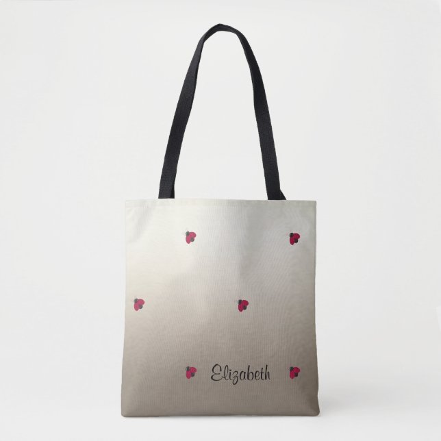Adorable Cute ,Ladybugs,Luminous-Personalised Tote Bag (Front)