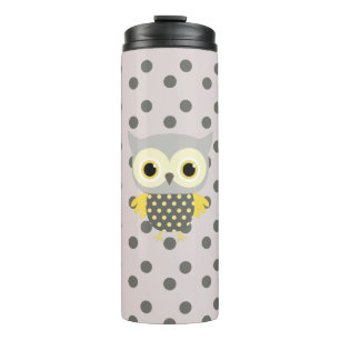 Adorable cute Owl dots pattern nursery kids boy Thermal Tumbler