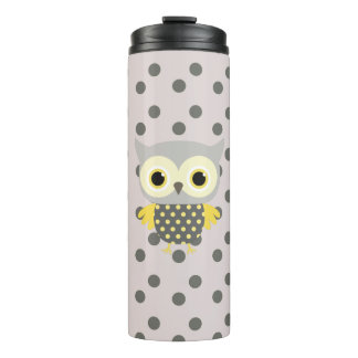 Adorable cute Owl dots pattern nursery kids boy Thermal Tumbler