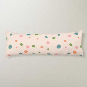 Adorable cute pattern polka dots pink modern green body cushion