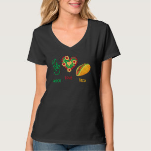 Adorable Cute Peace Love Taco Cinco De Mayo Taco T-Shirt