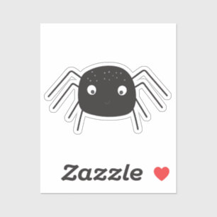 Adorable cute spider sticker
