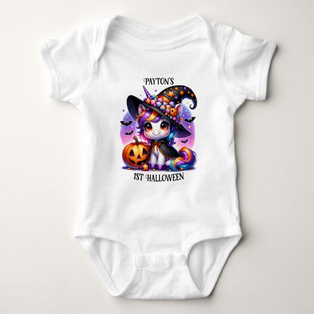 Adorable Cute Spooky Kids Halloween Baby Bodysuit (Front)