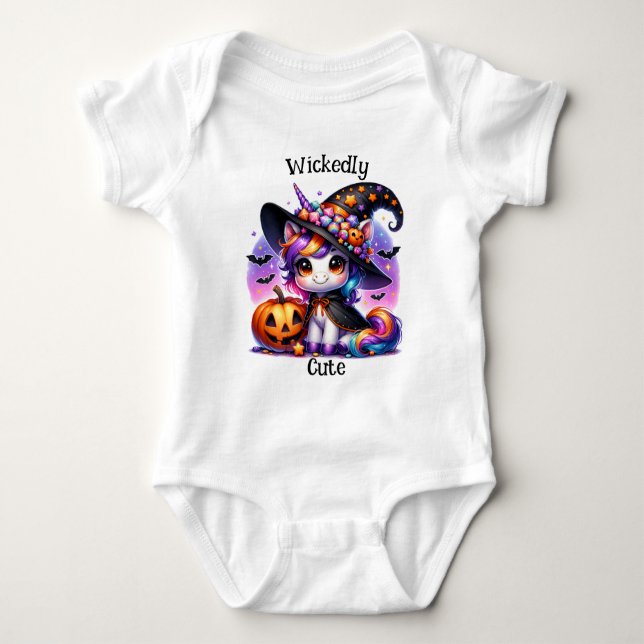 Adorable Cute Spooky Kids Halloween Baby Bodysuit (Front)