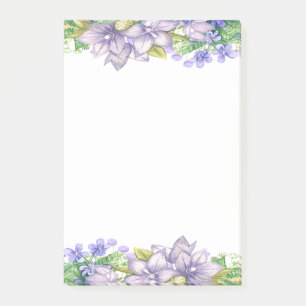 Adorable Cute Watercolor Flowers Post-it Notes