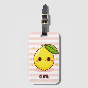 Adorable Cute Yellow Lemon Personalised Luggage Tag