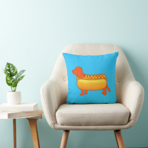 Adorable Dachshund Hot Dog Cushion