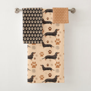 Adorable Dachshund & Paws Towel Collection