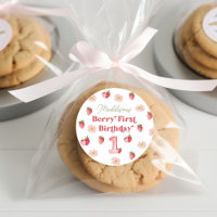 Adorable Daisy Pastel Berry First Birthday Girl 