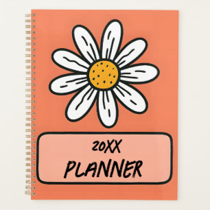 Adorable Daisy Patterned Personalised Year Text Planner