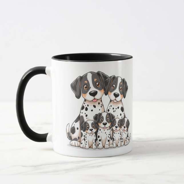 Adorable Dalmatian Family Mug (Left)