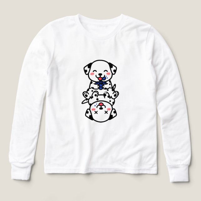 Adorable Dalmatian Puppies Blueberry Fun (Design Front)