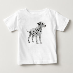 Adorable Dalmatian Puppy Standing Isolated Baby T-Shirt