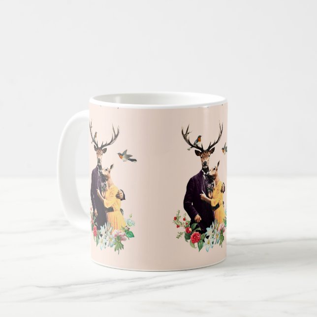 Adorable Deer Couple Coffee Mug (Front Left)