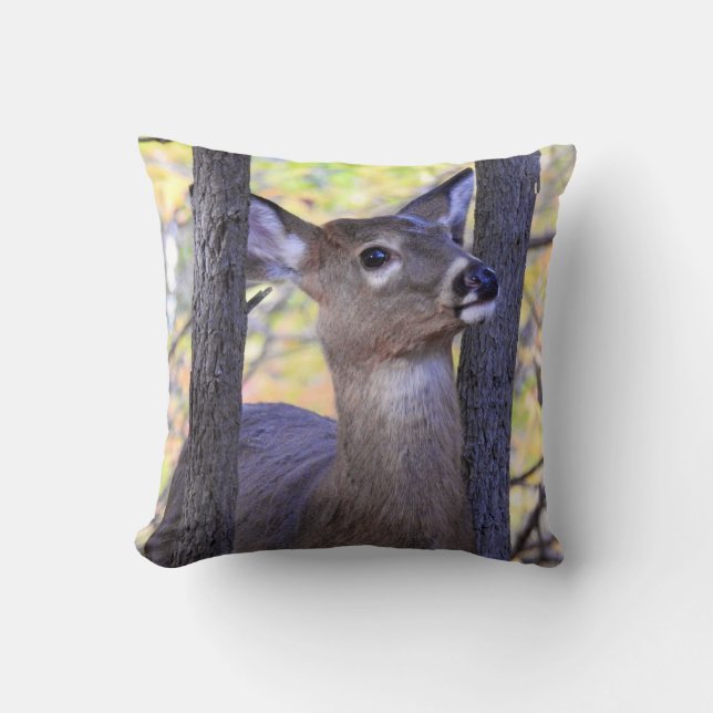 Adorable Deer in the woods Cushion (Front)