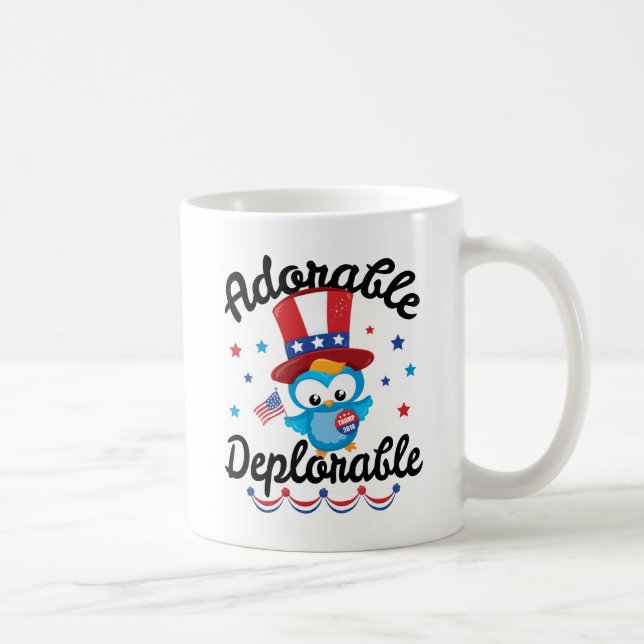 Adorable Deplorable Owl Trump 2016 Coffee Mug (Right)