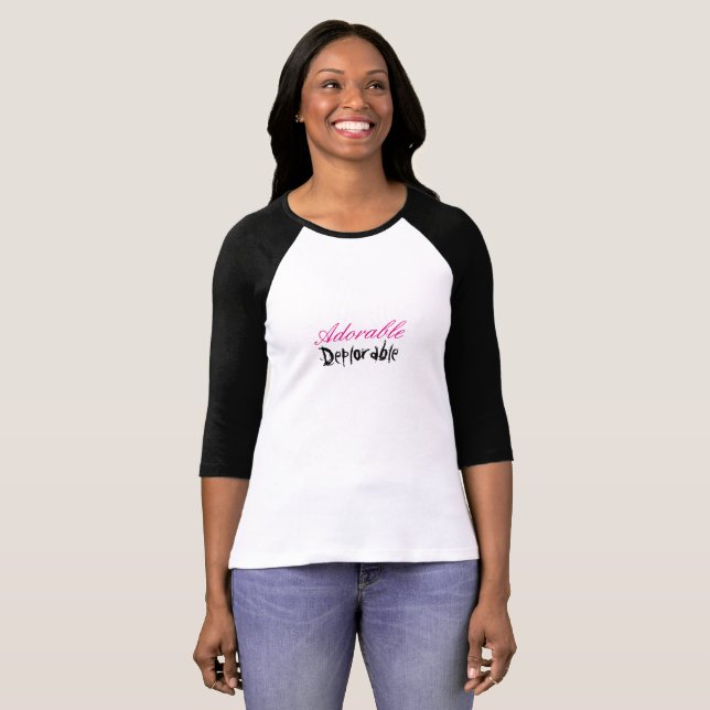 Adorable Deplorable Women's Raglan T-Shirt (Front Full)