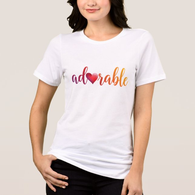"Adorable"-design1 by Maaya Prints, Women's Tri-Blend Shirt (Front)