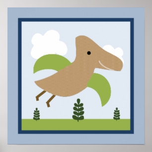 Adorable Dinosaur 1 Wall Art Poster