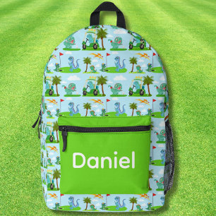 Adorable Dinosaur Golf Kids Pattern Printed Backpack