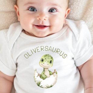 Adorable Dinosaur Personalised Dino Babysaurus Baby Bodysuit