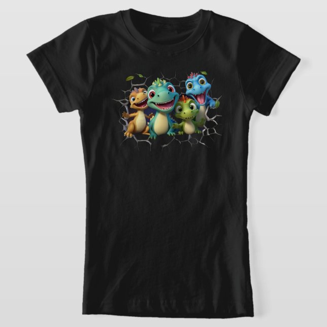 "Adorable Dinosaur Squad" T-Shirt (Laydown)