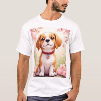 Adorable dog and blossoms T-Shirt