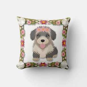 Adorable Dog Art Home Décor Gift for Pet Lovers Cushion