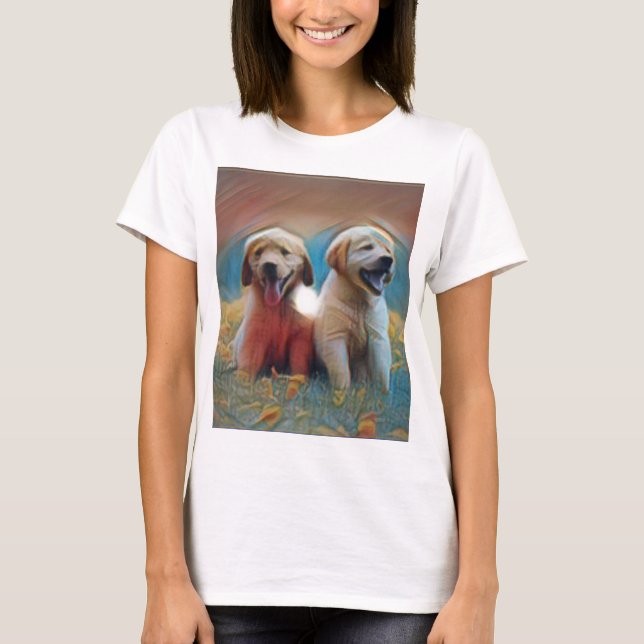 Adorable Dog Artwork T-Shirt (Front)