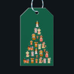 Adorable Dog Christmas Tree  Gift Tags<br><div class="desc">Unwrap the magic of the season with our charming hunter green gift tags, featuring an enchanting Christmas tree formed entirely by adorable dogs! Perfect for families, kids, and dog lovers everywhere, these gift tags add a sweet touch to your holiday gifts. Each tag captures the festive spirit with whimsical canine...</div>