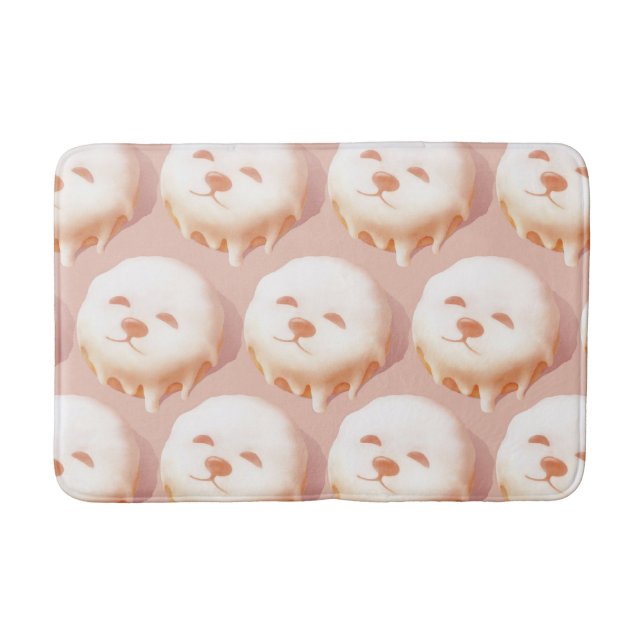 Adorable Dog Face Doughnut Bath Mat (Front)