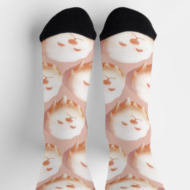 Adorable Dog Face Doughnut Socks (Top)