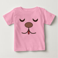 Adorable dog face pink
