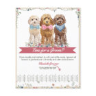 Adorable Dog Groomer Tear Sheet Flyer