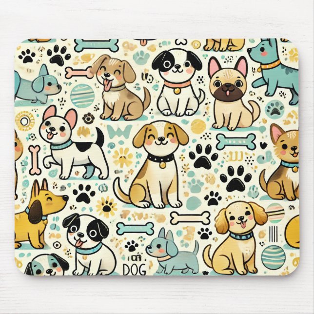 Adorable Dog Mouse Pad (Front)
