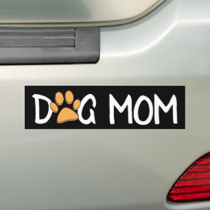 Adorable Dog Mum Logo Bumper Sticker